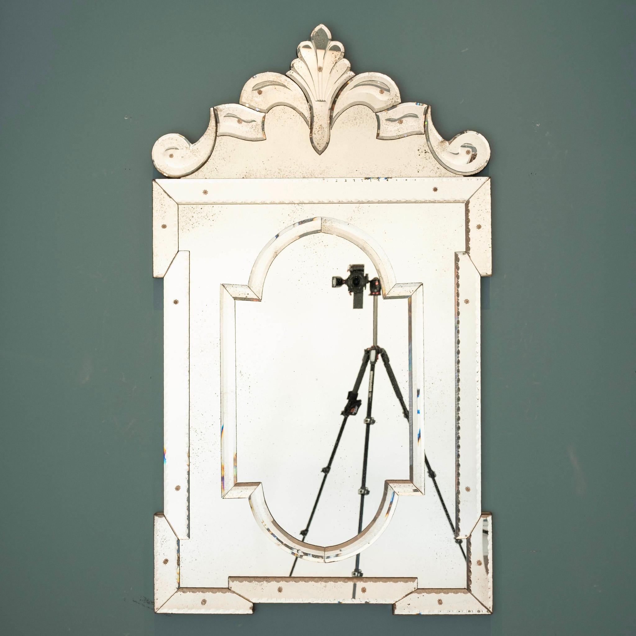 Vintage Scolled Venetian Style Mirror For Sale 2