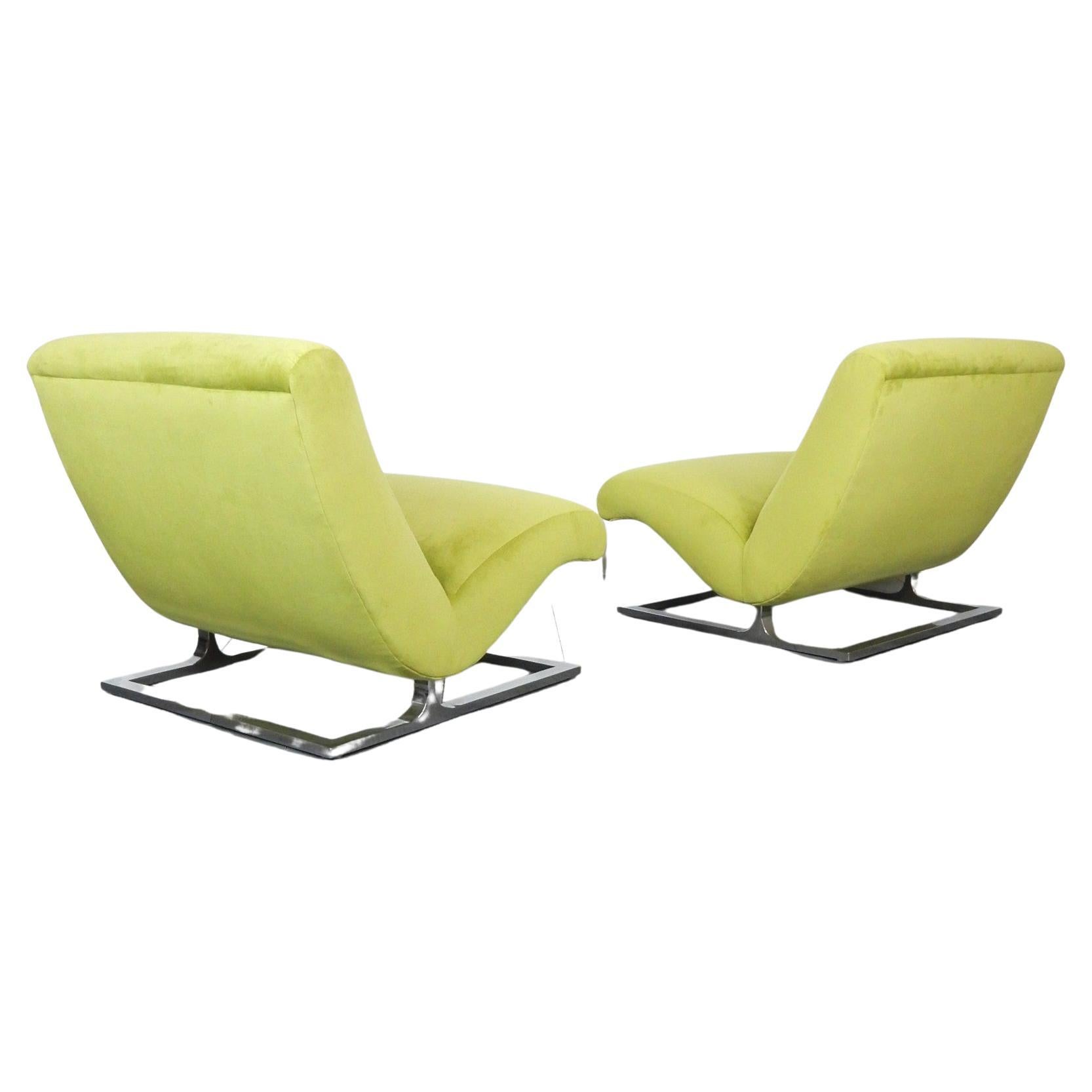 Mid-Century Modern Chaise longue vintage Scoop Cantilever 1970's