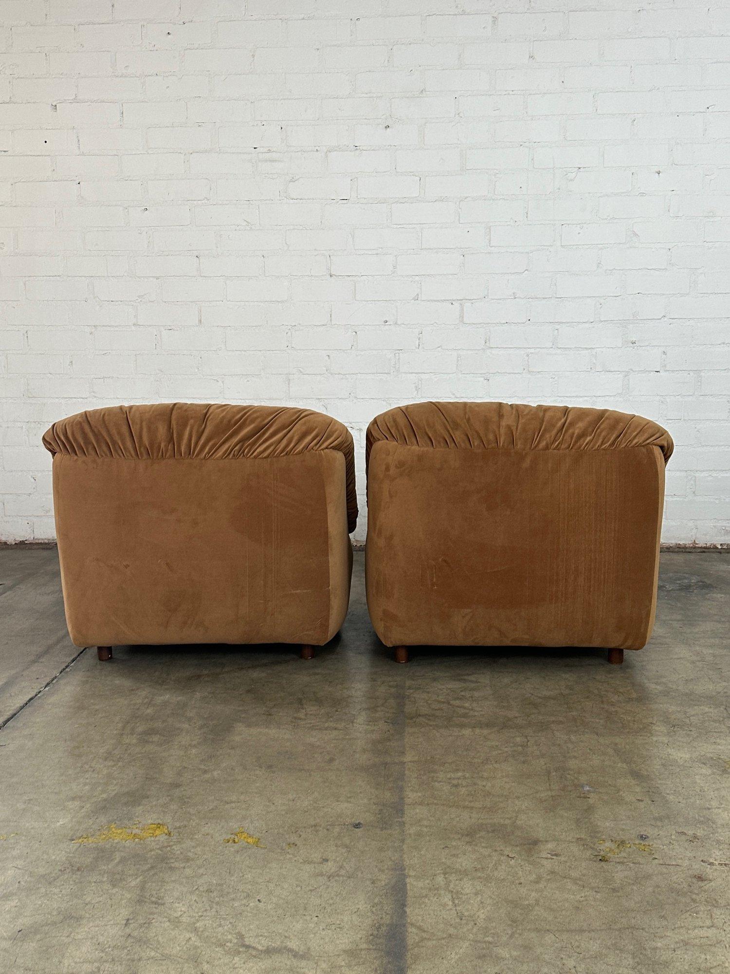 Vintage Scoop Lounge Chair and Ottoman- sold per set For Sale 8