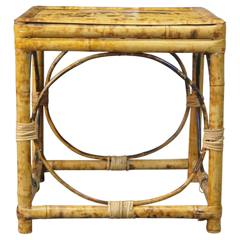Antique English Tortoise Shell Bamboo Side Table at 1stDibs | tortoise ...
