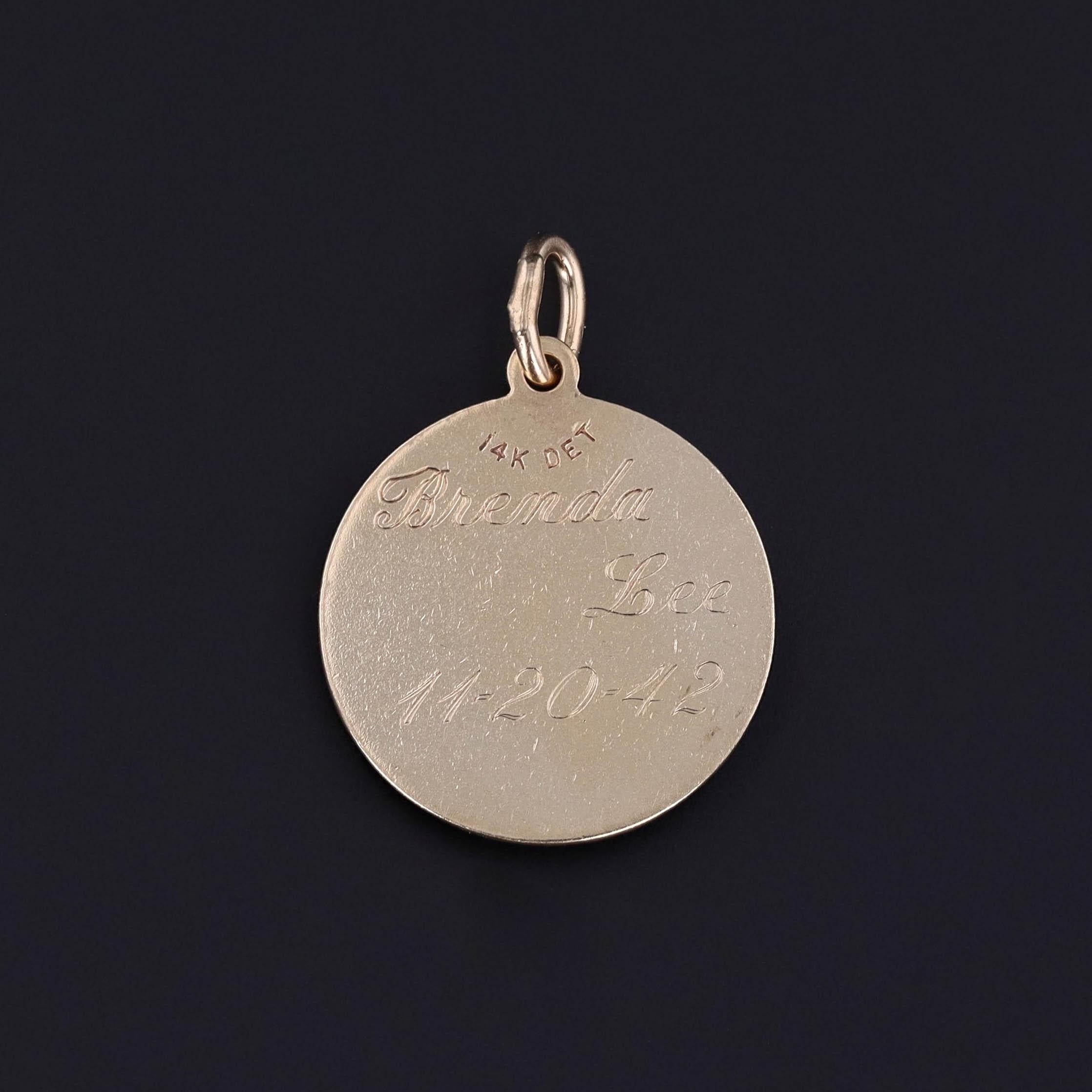 Vintage Skorpion Zodiac Charme von 14k Gold im Zustand „Gut“ im Angebot in Lewisburg, PA