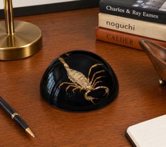 Vintage Scorpion in Lucite Dome Paperweight