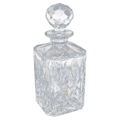 Vintage Scotch Decanter, English, Cut Crystal Glass, Whiskey, Bourbon, Spirits