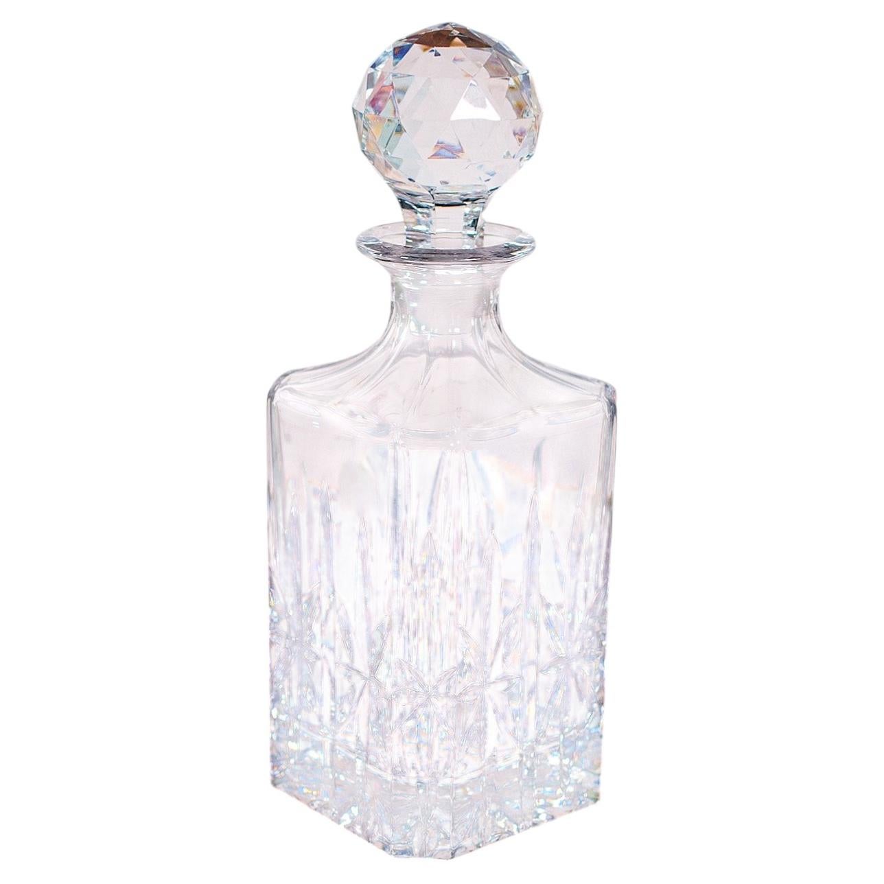 Vintage Scotch Decanter, English, Cut Glass, Whiskey, Bourbon, Spirits, C.1980