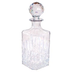 Decanter scozzese d'epoca, inglese, vetro tagliato, whisky, bourbon, alcolici, C.C.