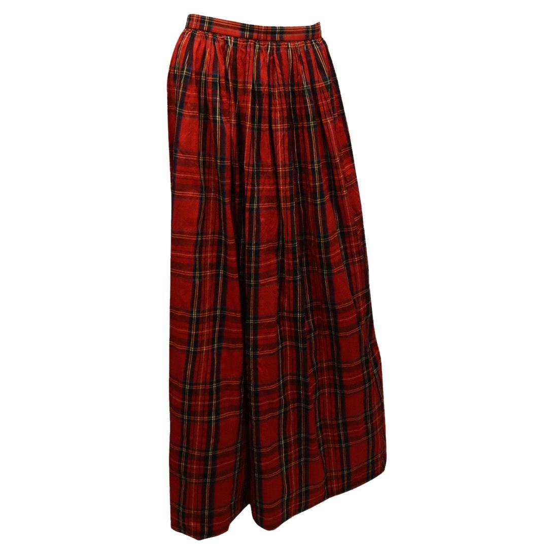 Vintage Scotch House Silk Tartan Skirt For Sale