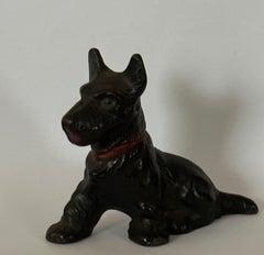 Vintage Scottie Dog Cast Iron Paperweight