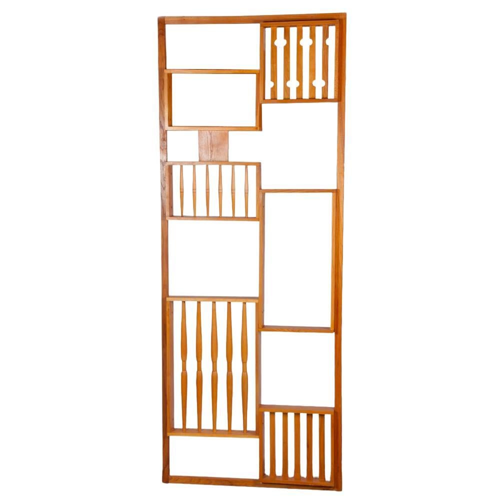 Paravento vintage in legno, realizzato nella Repubblica Ceca, anni '60