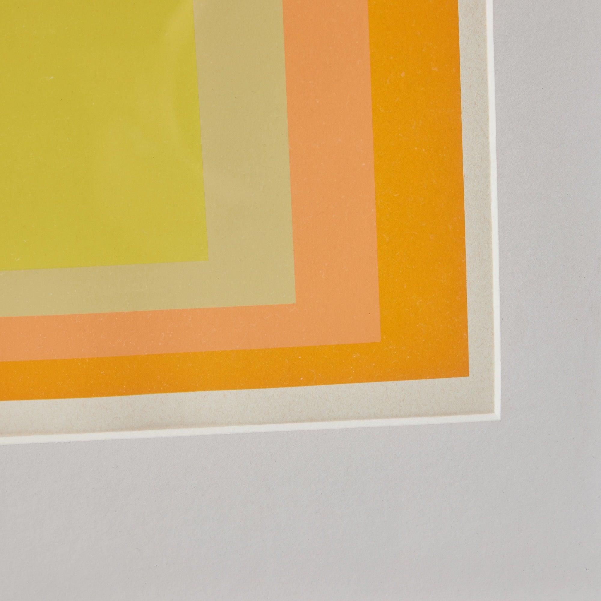 Serigrafia d'epoca attribuita a Josepf Albers, 1970 In condizioni ottime in vendita a Sagaponack, NY