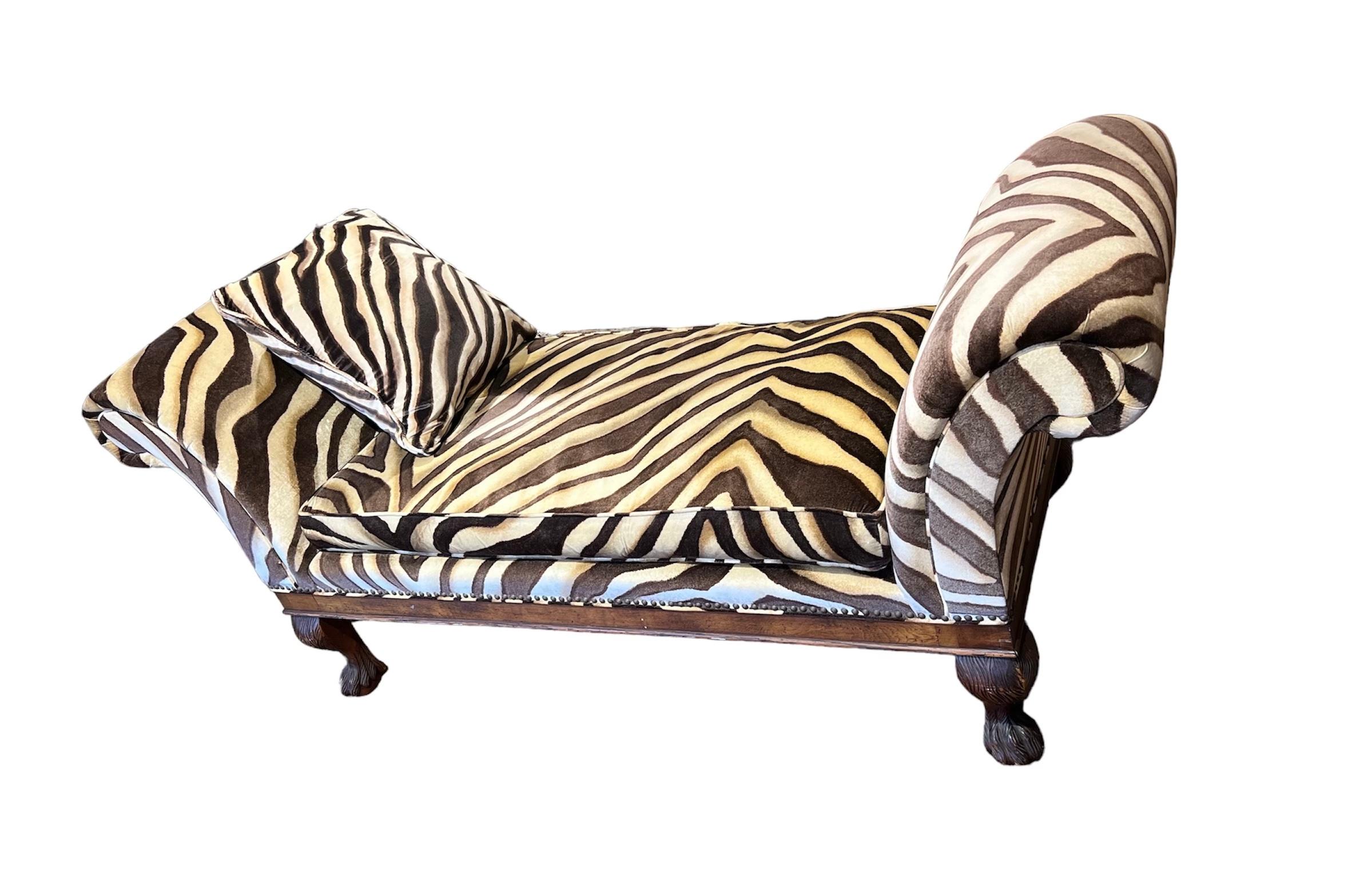 French Vintage Ralph Lauren Scroll Arm Double Ended Bench With Matching Pillow