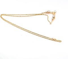 Vintage Scroll Diamond Necklace in 14k Yellow Gold