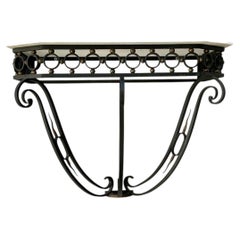 Vintage Scrolled Iron Wall Console