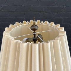 Vintage Sculpted Brass Tripod Table Lamp