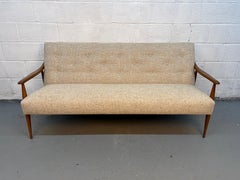 Vintage Sculpted Scandinavian Tufted Sofa