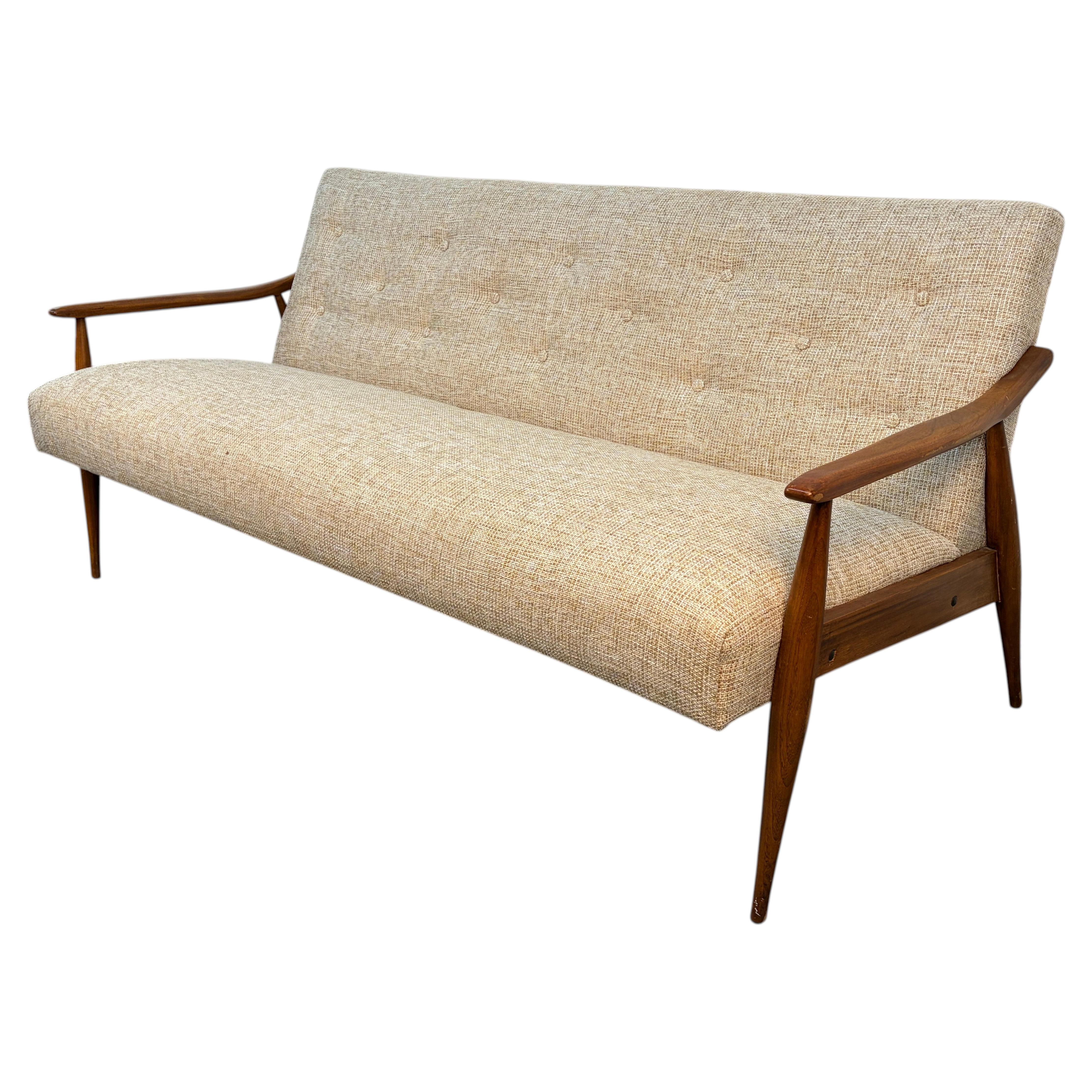 Vintage Sculpted Scandinavian Tufted Sofa