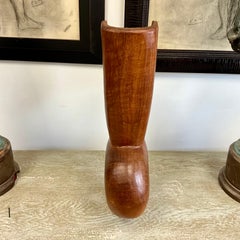 Vase vintage en teck sculpté, France, années 1960