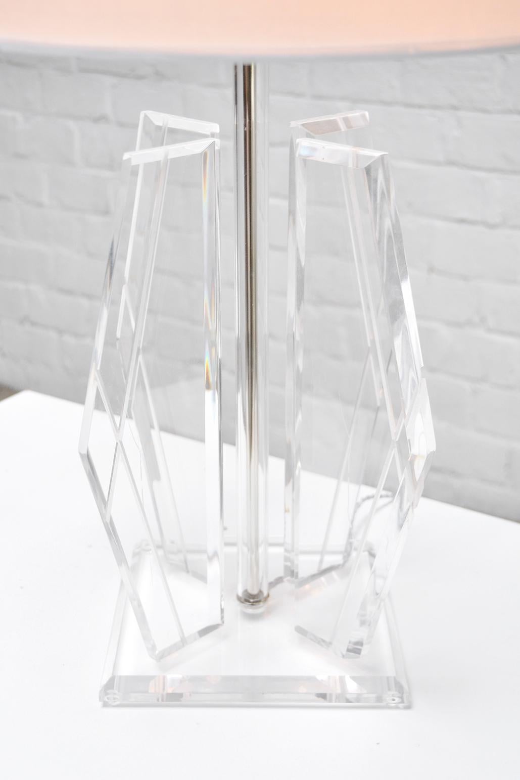 Vintage Sculptural Acrylic Glass Lamp Hivo Van Teal, 1970s For Sale 1