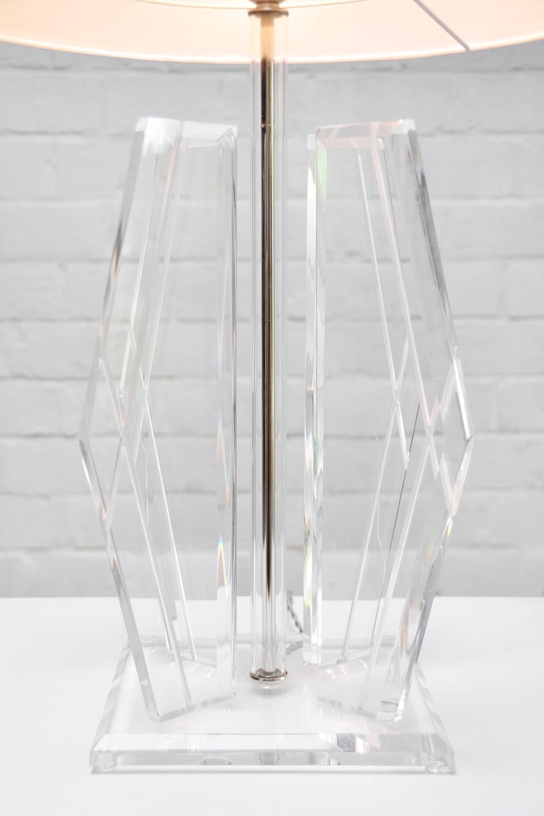 Vintage Sculptural Acrylic Glass Lamp Hivo Van Teal, 1970s For Sale 4