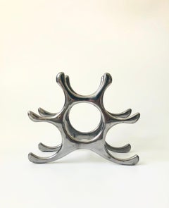 Vintage Sculptural Aluminum Wine Rack by Michael Noll