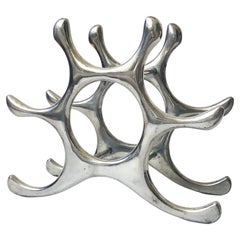 Vintage Sculptural Aluminum Wine Rack by Michael Noll