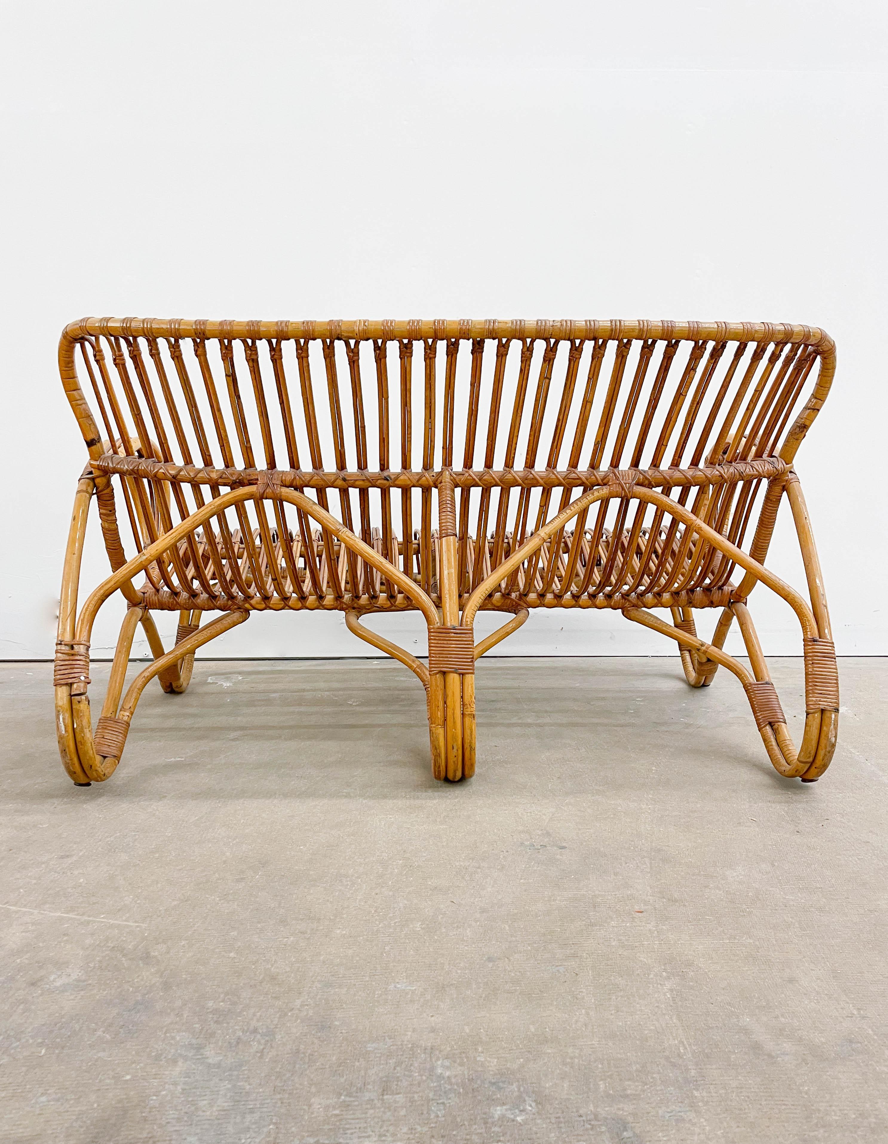 Vintage Sculptural Bamboo Sofa by Rohe Noorwolde, 1960s For Sale 1