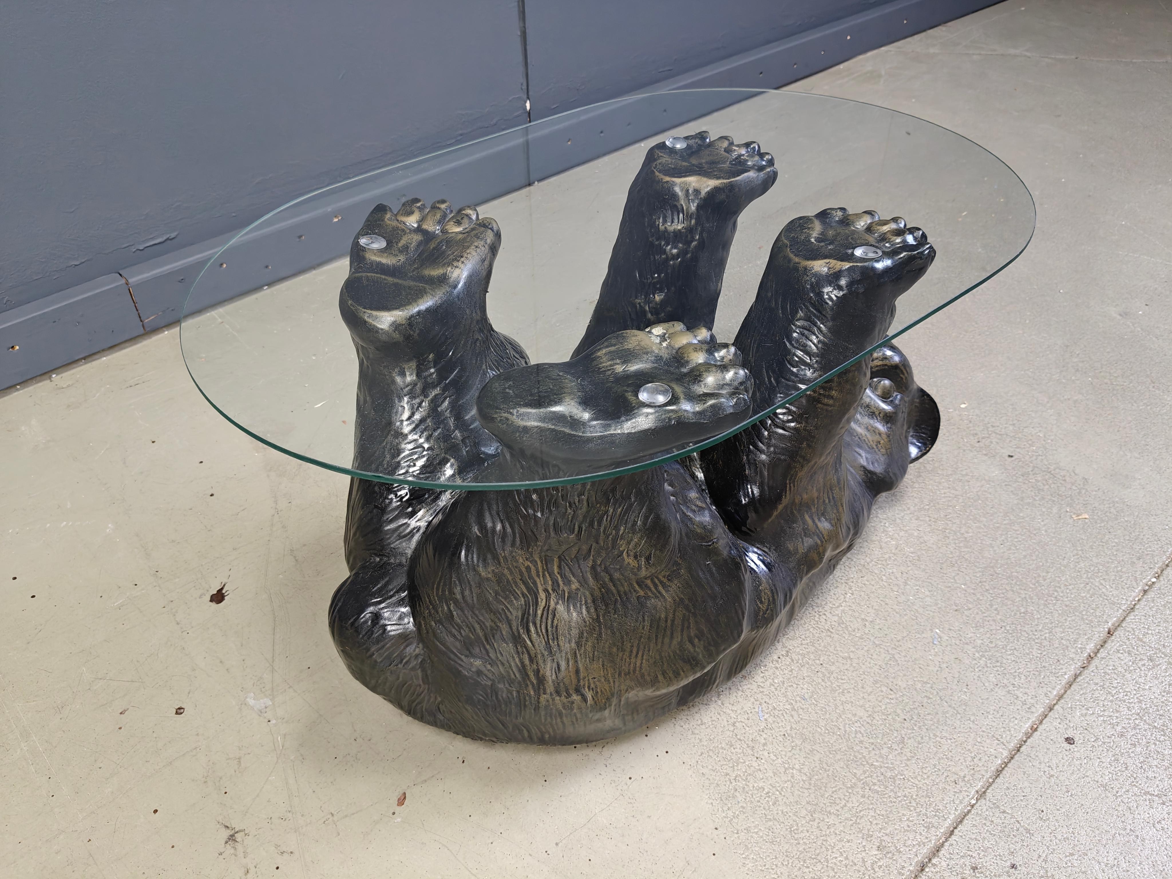 Table basse sculpturale noire vintage Bon état - En vente à Leuven, Vlaams Gewest