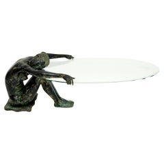 Vintage Sculptural Bronze Coffee Table