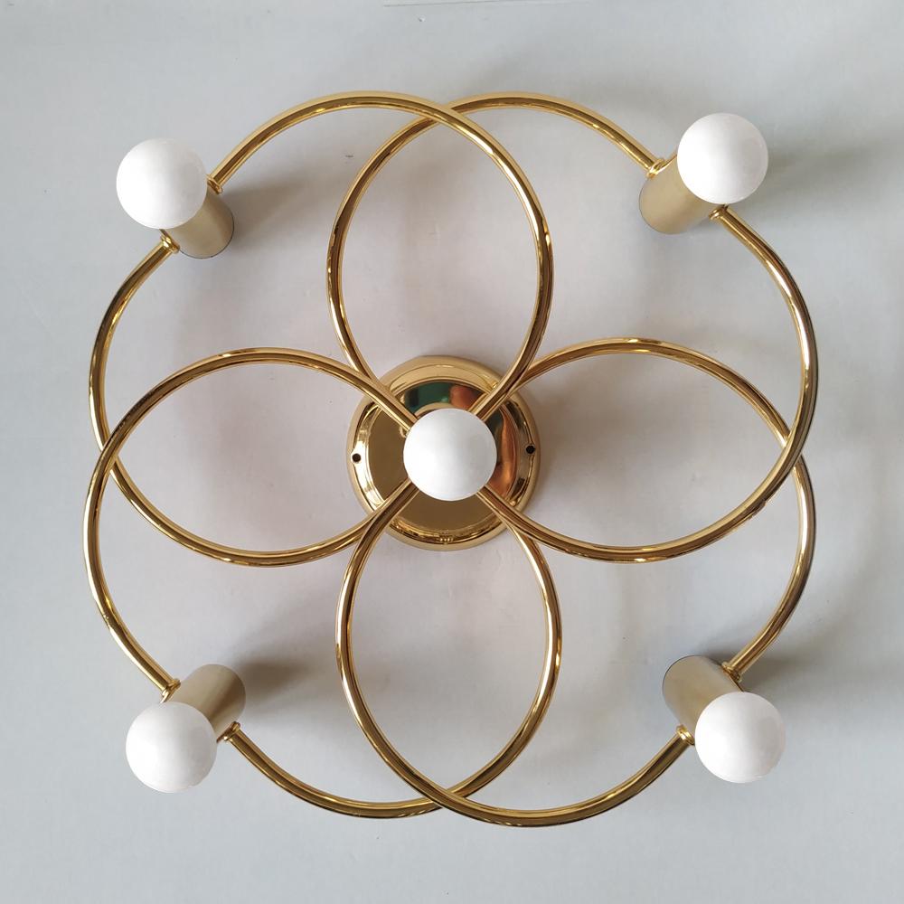 20th Century Vintage Sculptural Ceiling or Wall Flush Mount Light Chandelier by Leola, 1960s