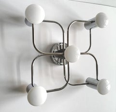 Vintage Sculptural Ceiling or Wall Light Flushmount Chandelier, 1960s