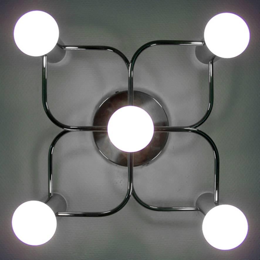 Vintage Sculptural Ceiling or Wall Light Flushmount Chandelier, 1960s In Good Condition For Sale In Berlin, DE