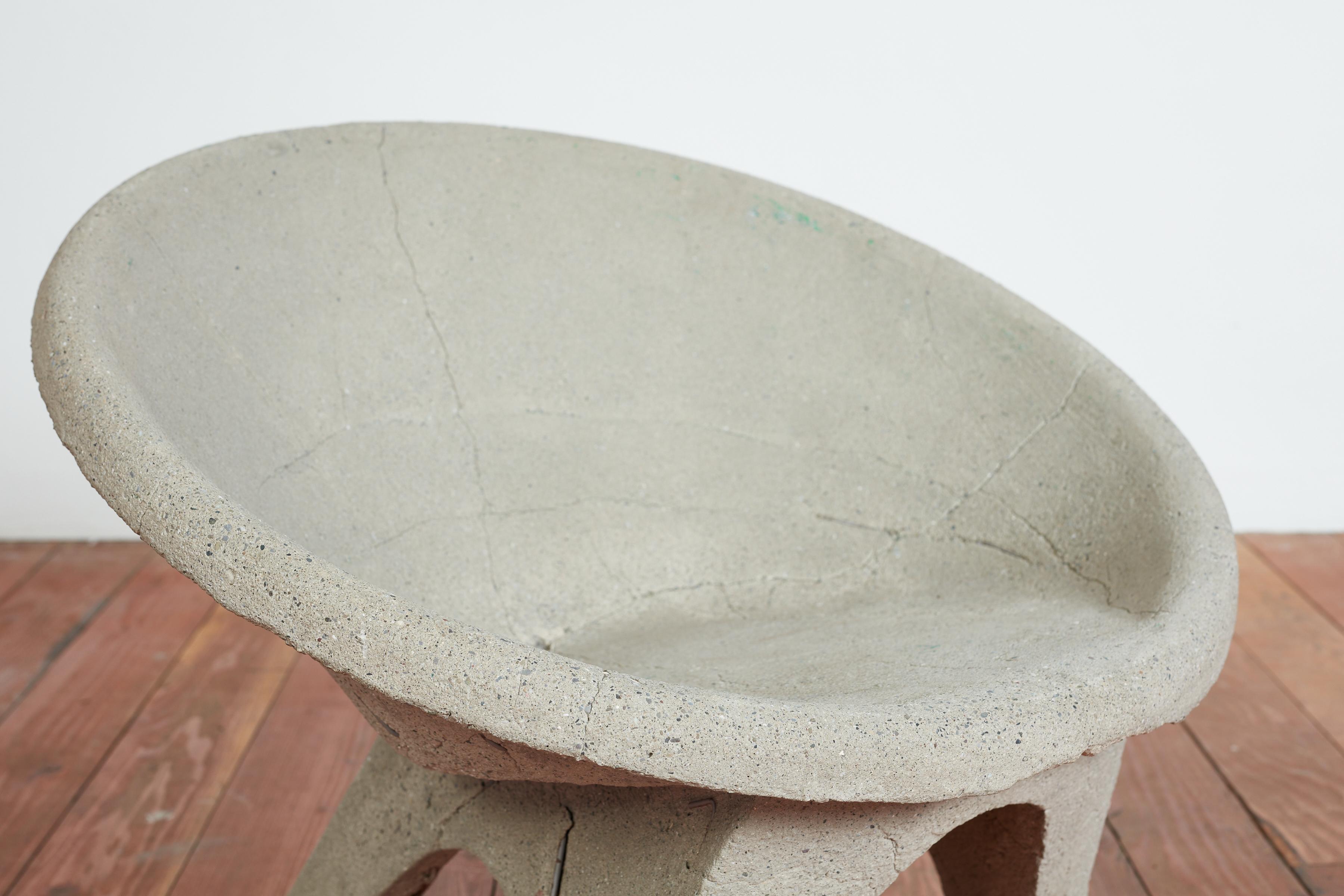Chaises sculpturales vintage en ciment en vente 5