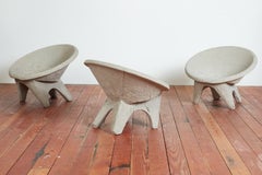 Vintage Sculptural Cement Chairs