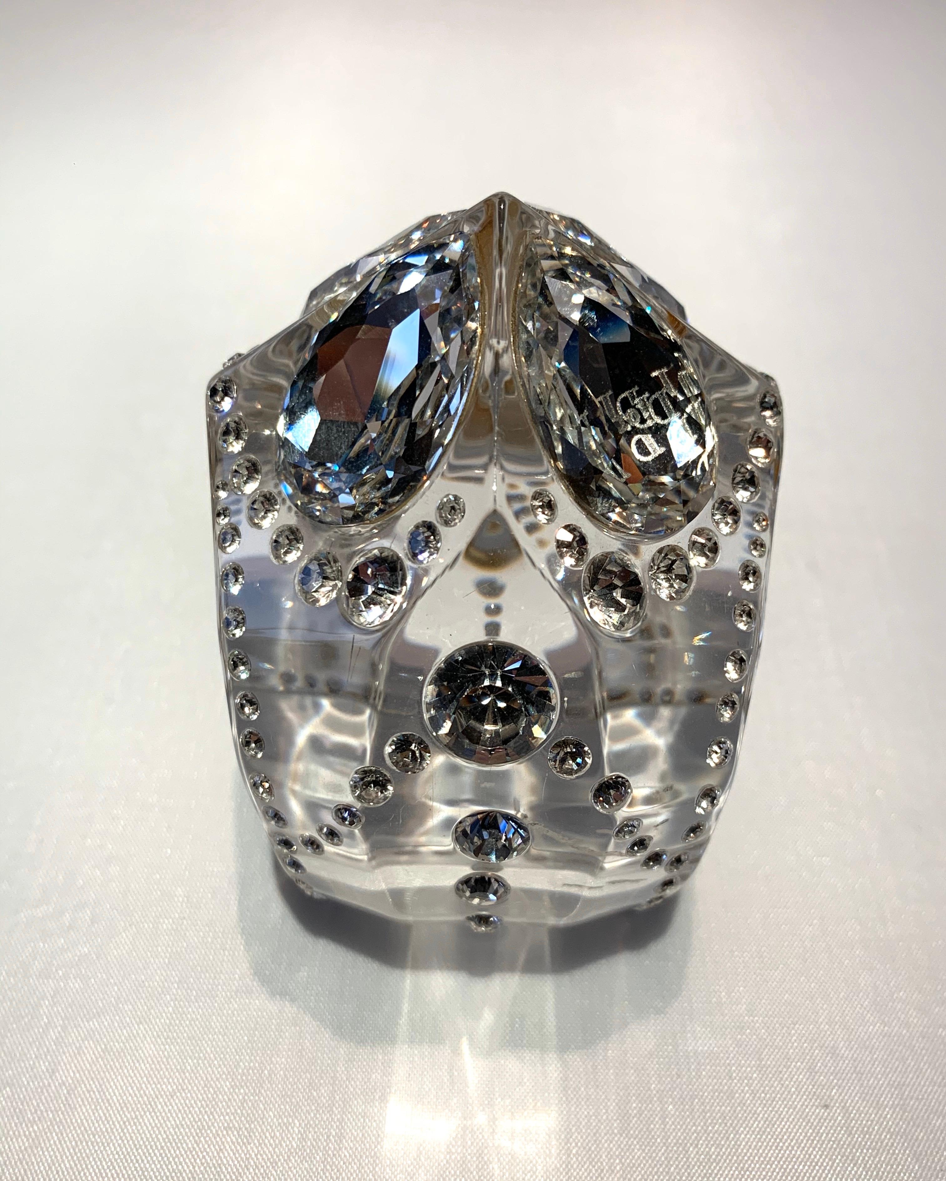 Contemporary Vintage Sculptural Christian Dior Acrylic Diamante Statement Bracelet