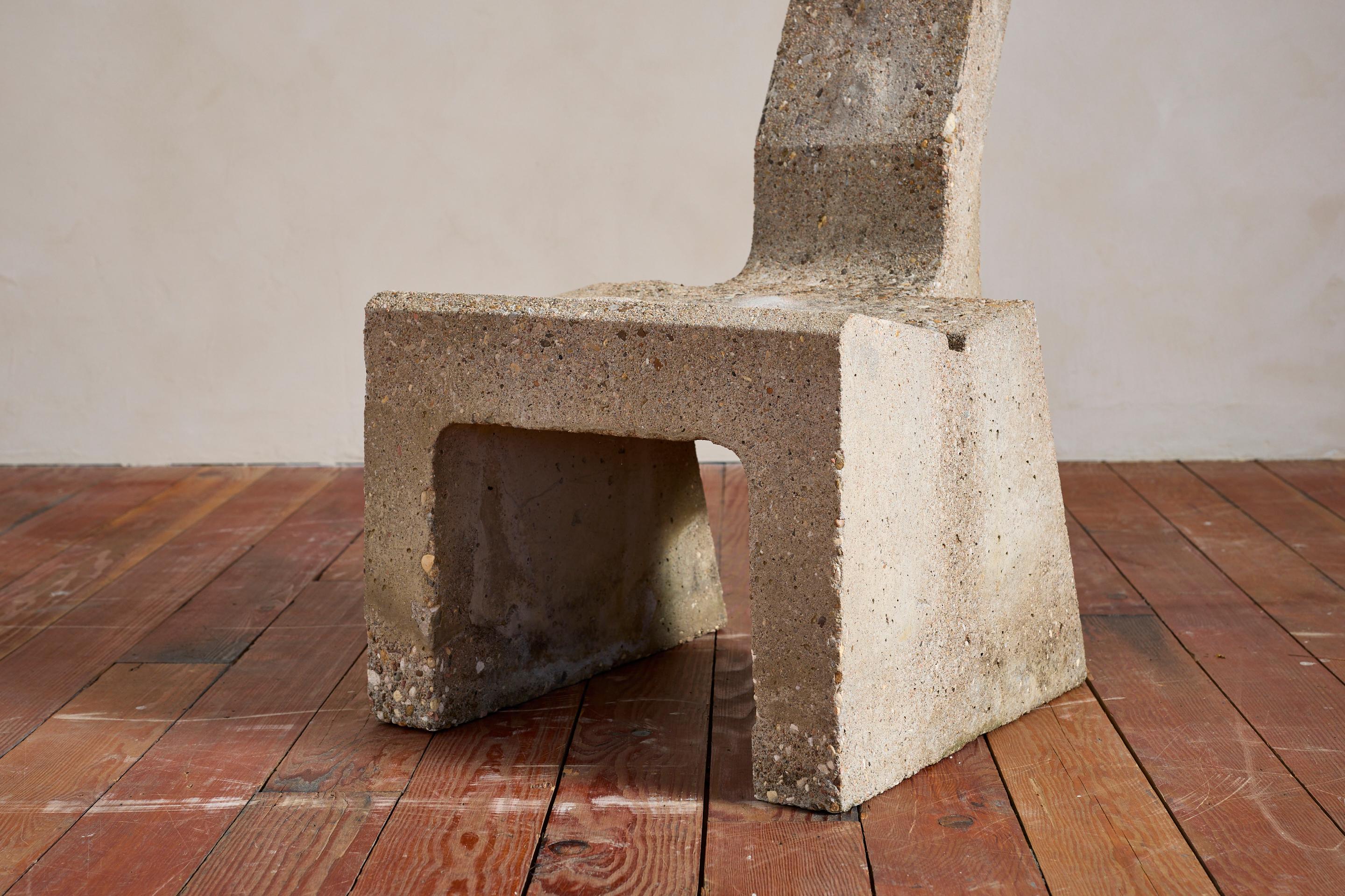 Vintage Sculptural Concrete Chair For Sale 5