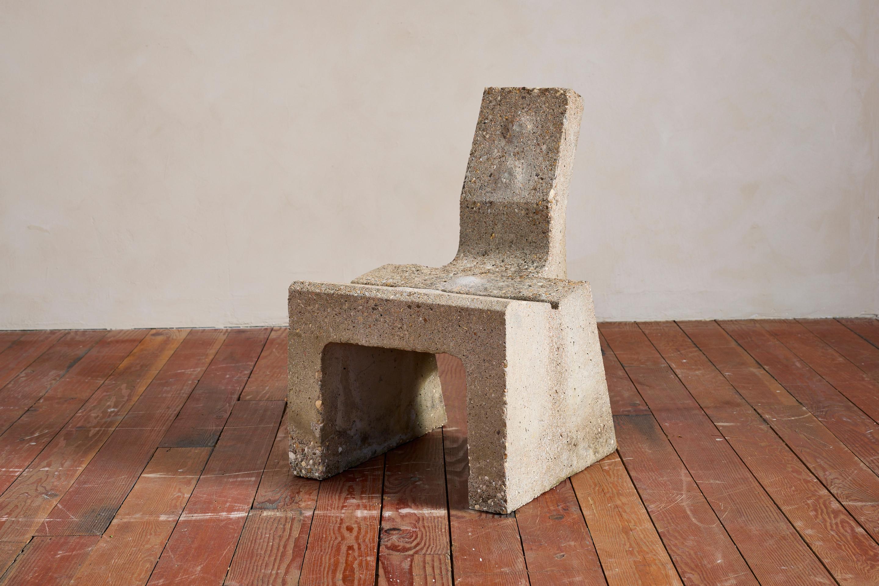 Vintage Sculptural Concrete Chair In Good Condition For Sale In Beverly Hills, CA