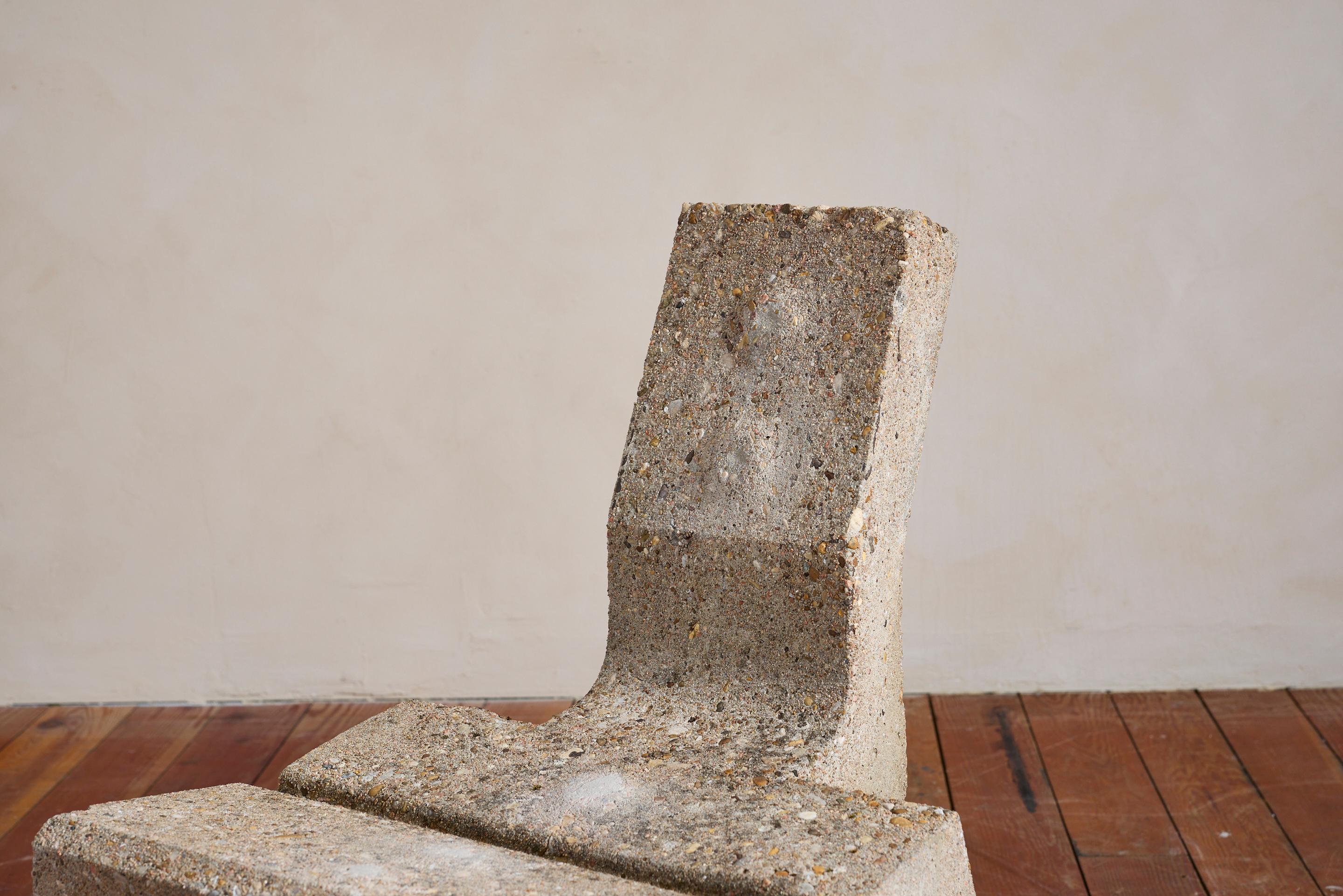 Vintage Sculptural Concrete Chair For Sale 1