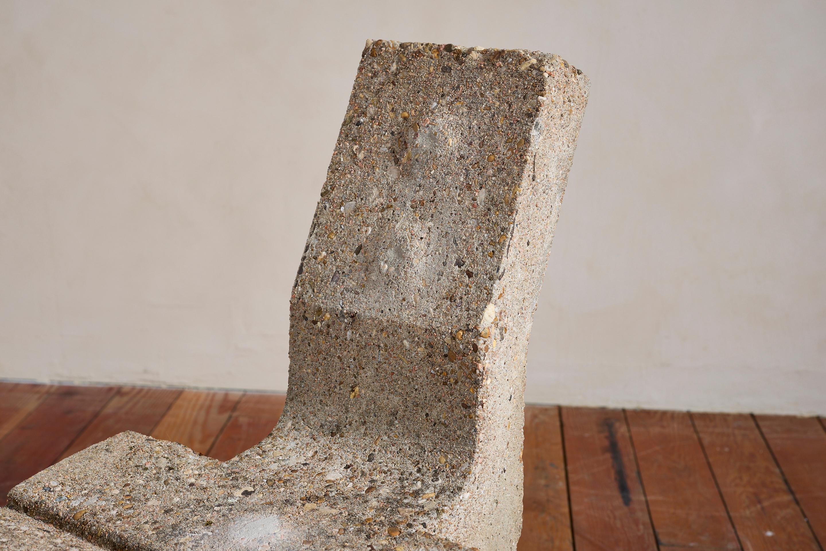Vintage Sculptural Concrete Chair For Sale 3