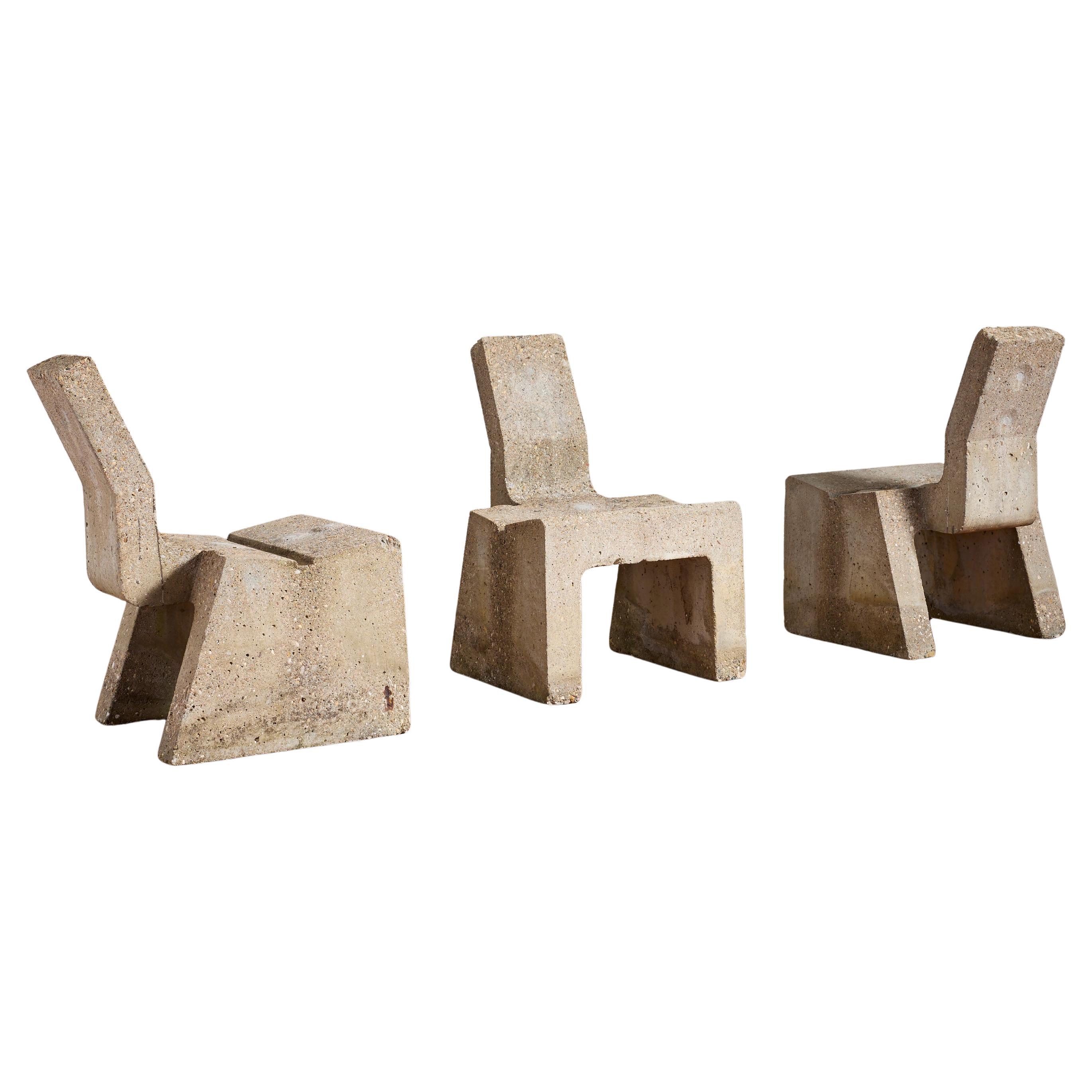 Vintage Sculptural Concrete Chair