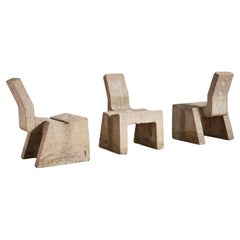 Vintage Sculptural Concrete Chair