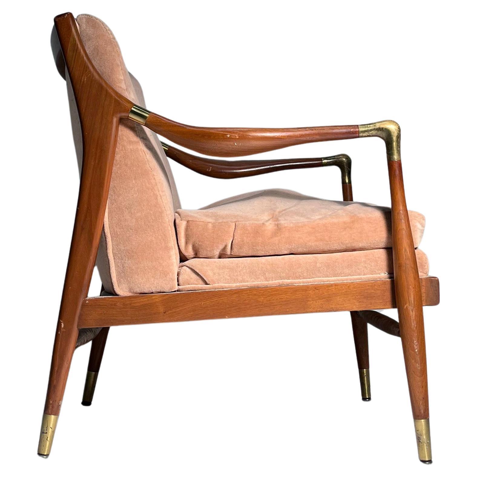 Vintage Sculptural Danish Modern Style Lounge Chair By Jamestown Royal