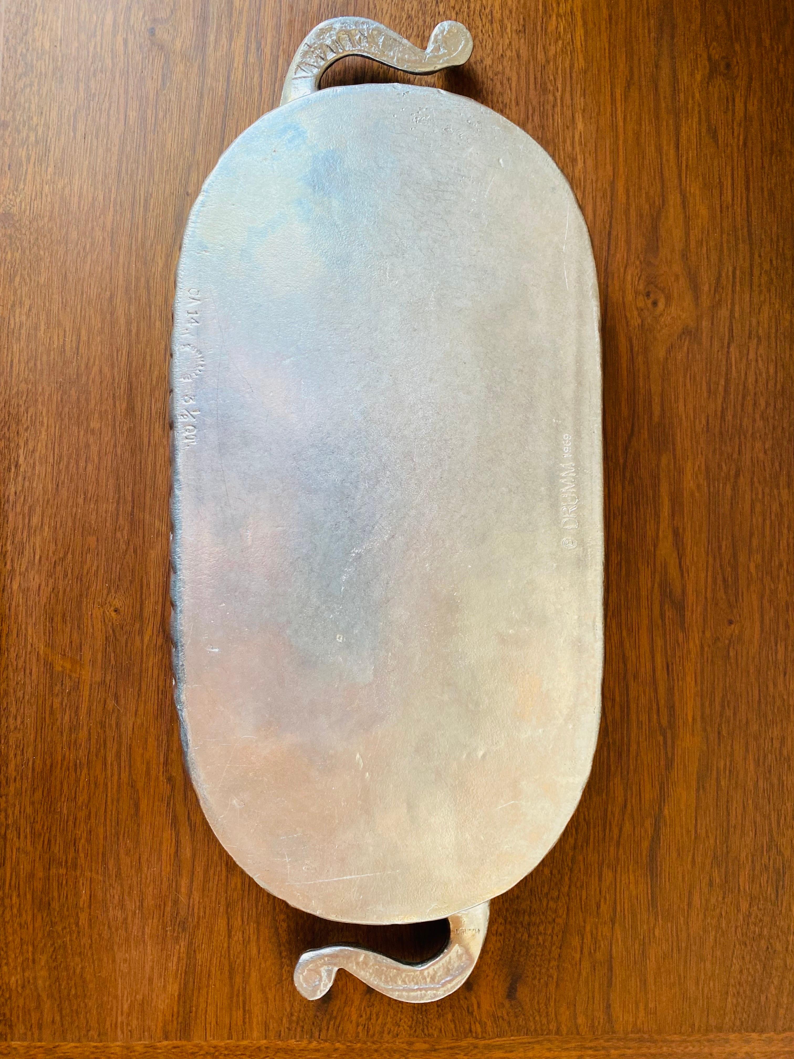 Sopera escultórica vintage de aluminio Donald Drumm, moderna de mediados de siglo Norteamericano en venta