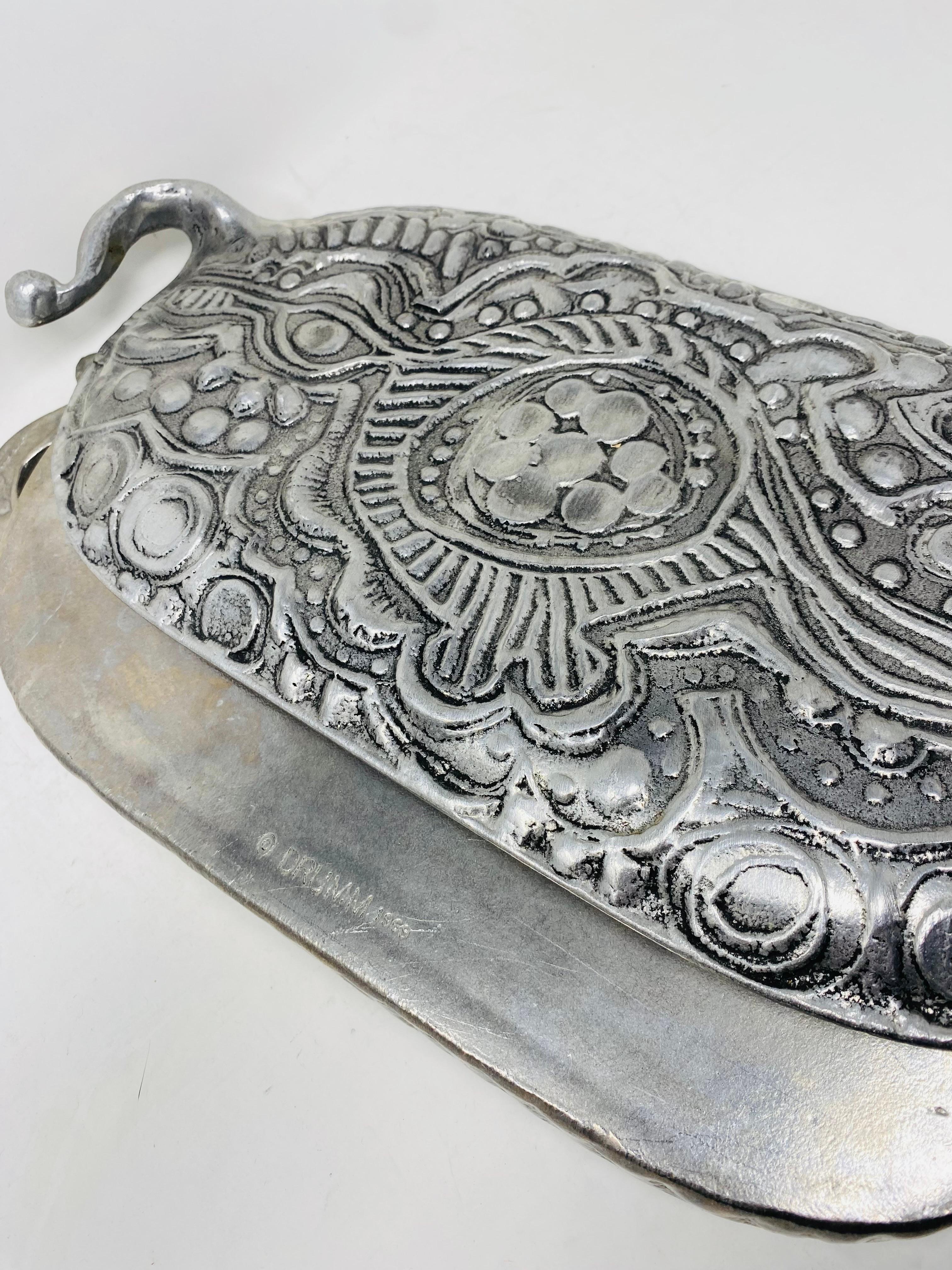 Sopera escultórica vintage de aluminio Donald Drumm, moderna de mediados de siglo mediados del siglo XX en venta