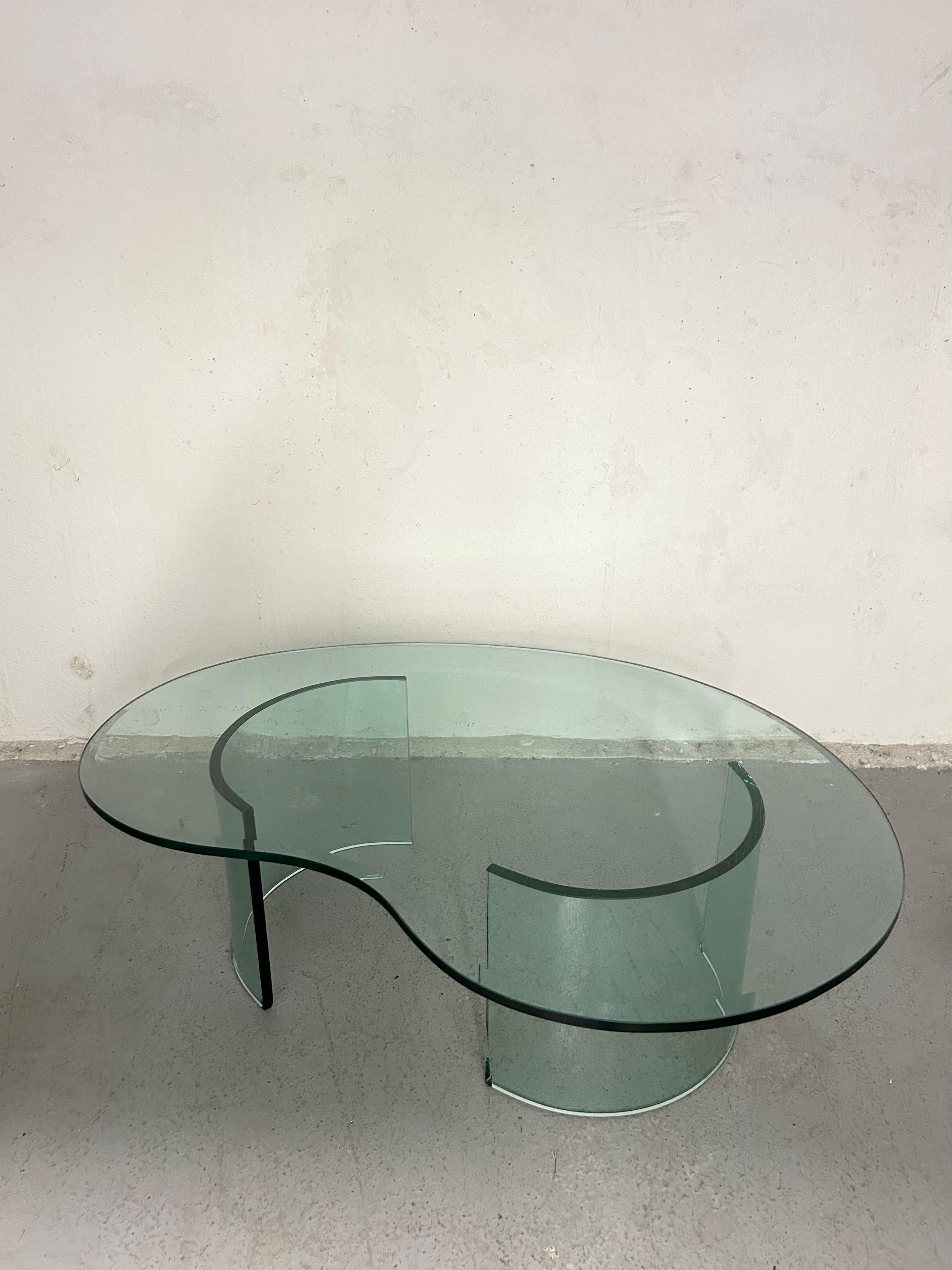 Vintage Sculptural Glass Coffee Table 2