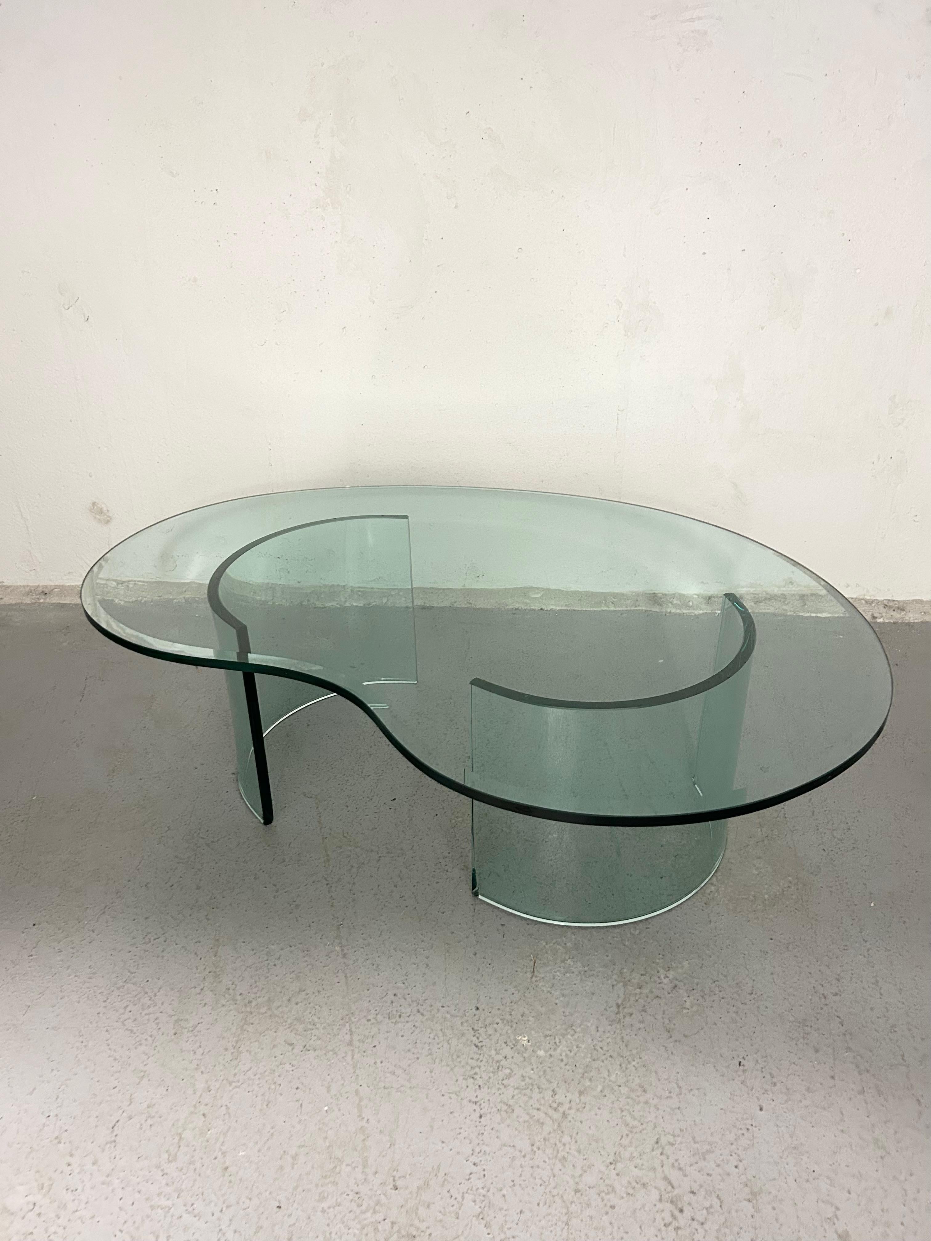Vintage Sculptural Glass Coffee Table 3