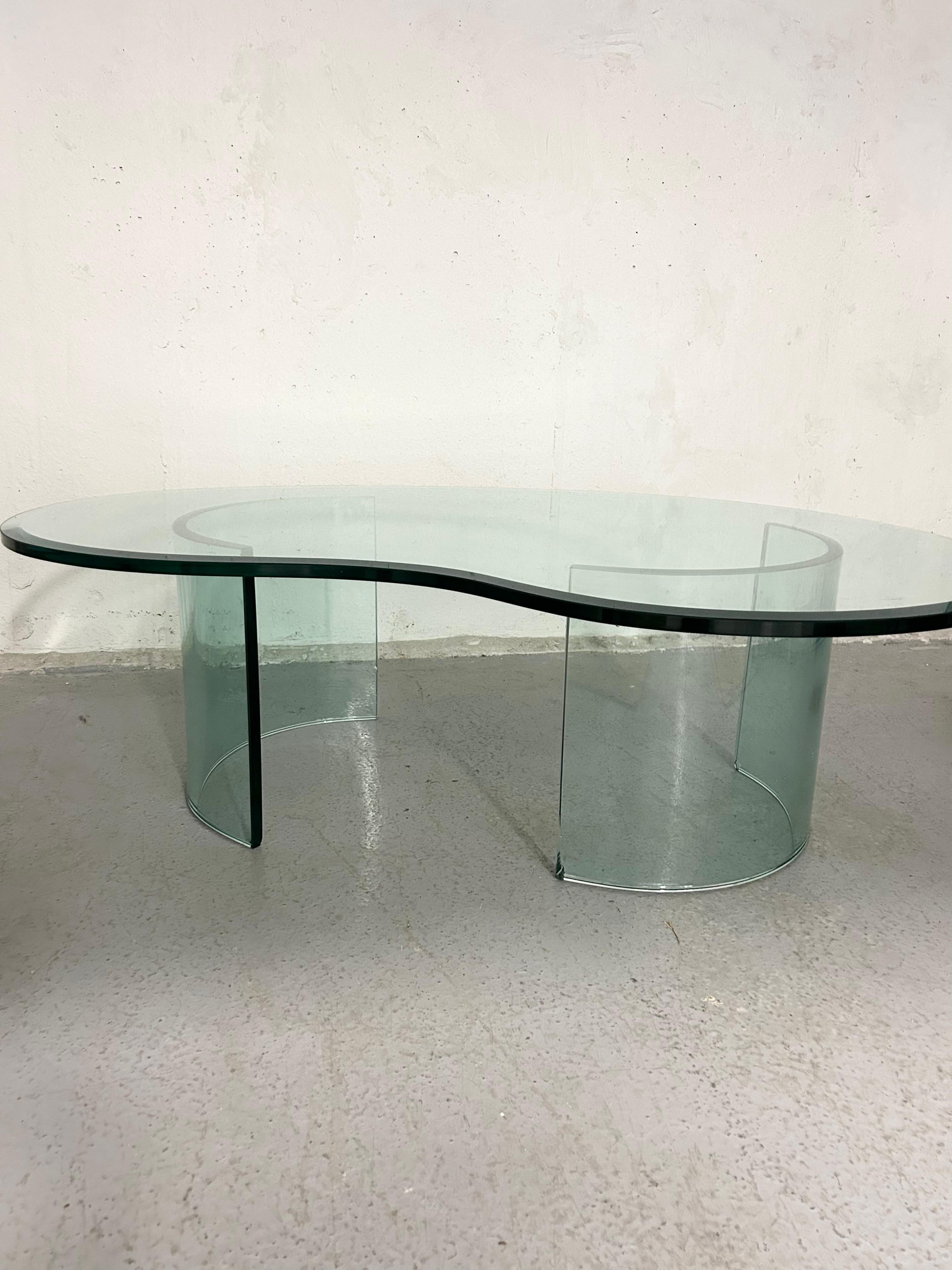 Vintage Sculptural Glass Coffee Table 4
