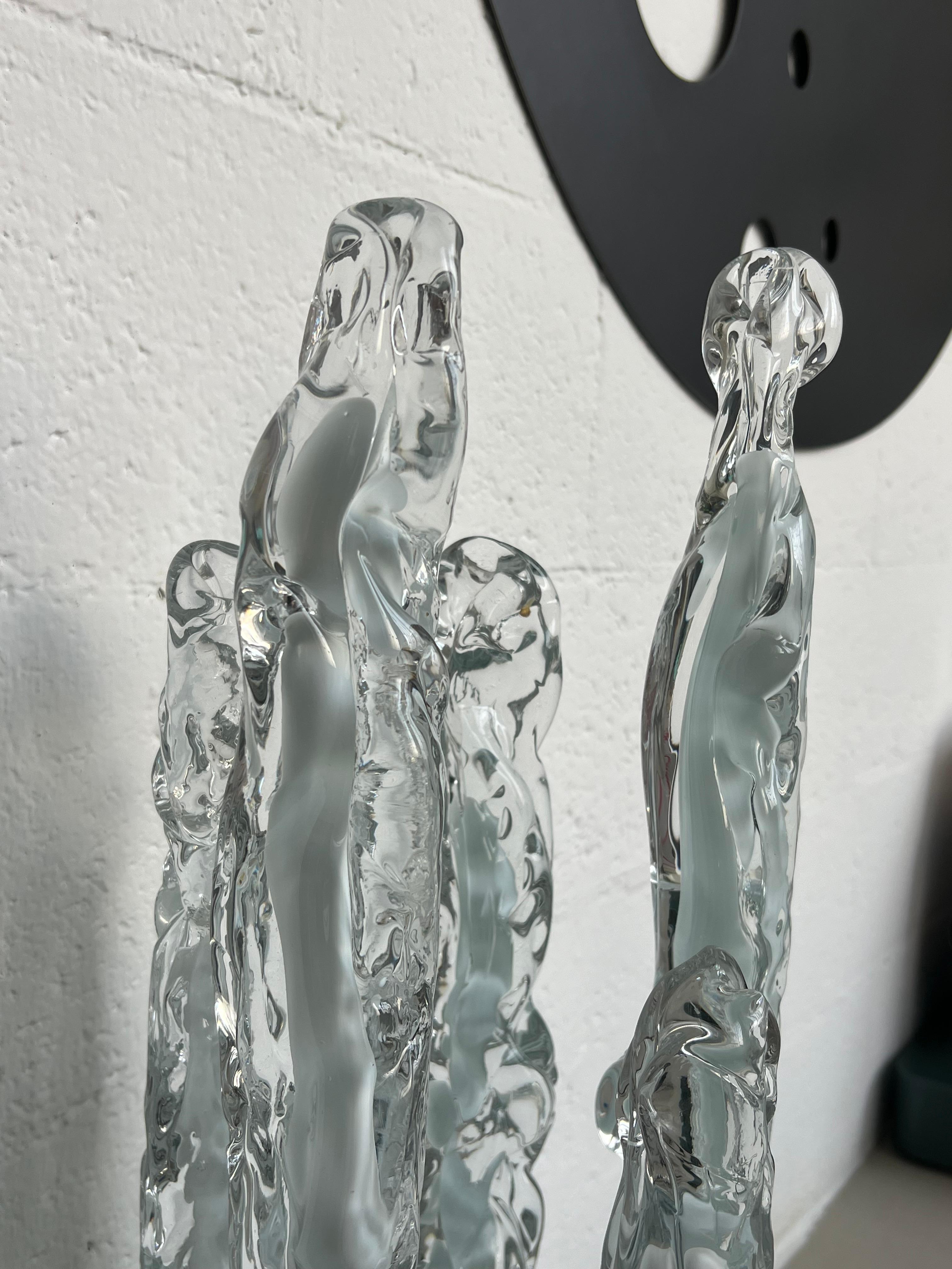Skulpturale Excalibur-Lampe aus Eisglas von Gino Poli für Ettore Fantasia, Vintage im Angebot 6