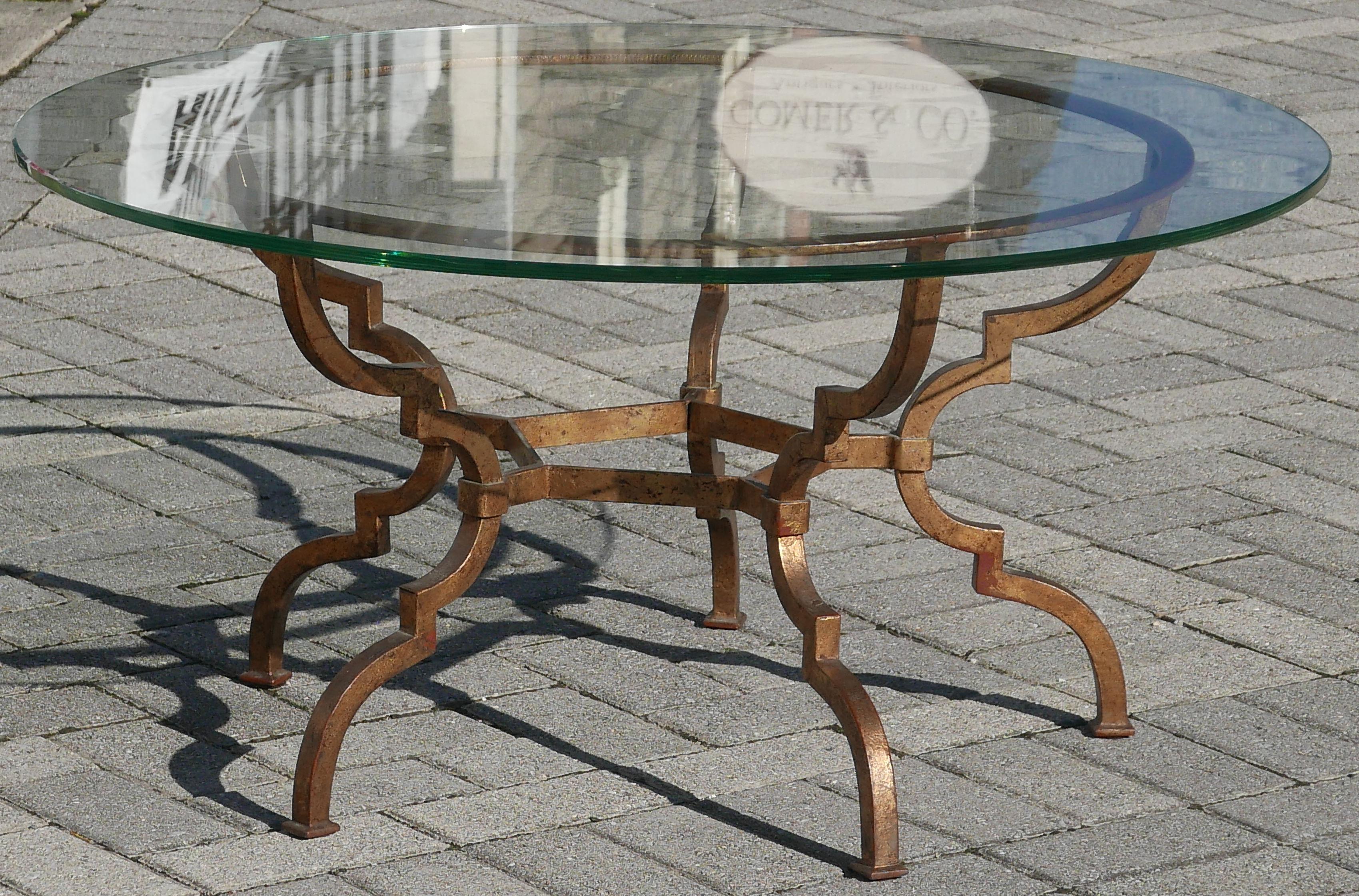 Vintage Sculptural Italian Gilt Iron Table 2