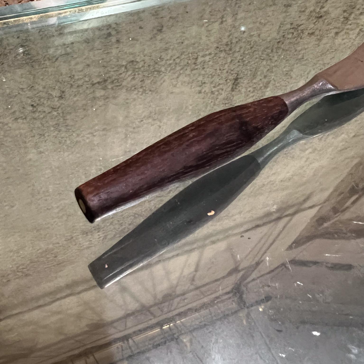 Couteau à beurre japonais sculptural vintage en acier inoxydable en vente 2