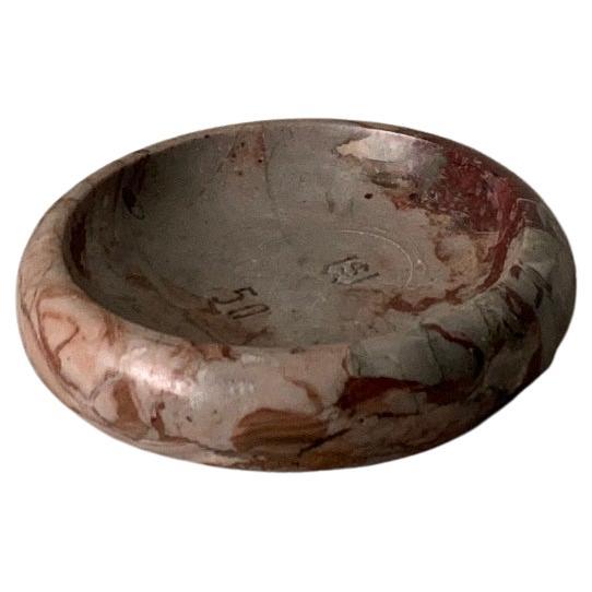 Vintage Sculptural Marble Tray, Crimson For Sale