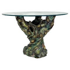 Vintage Sculptural Modern Ceramic Coffee Table, Italy, 1950s